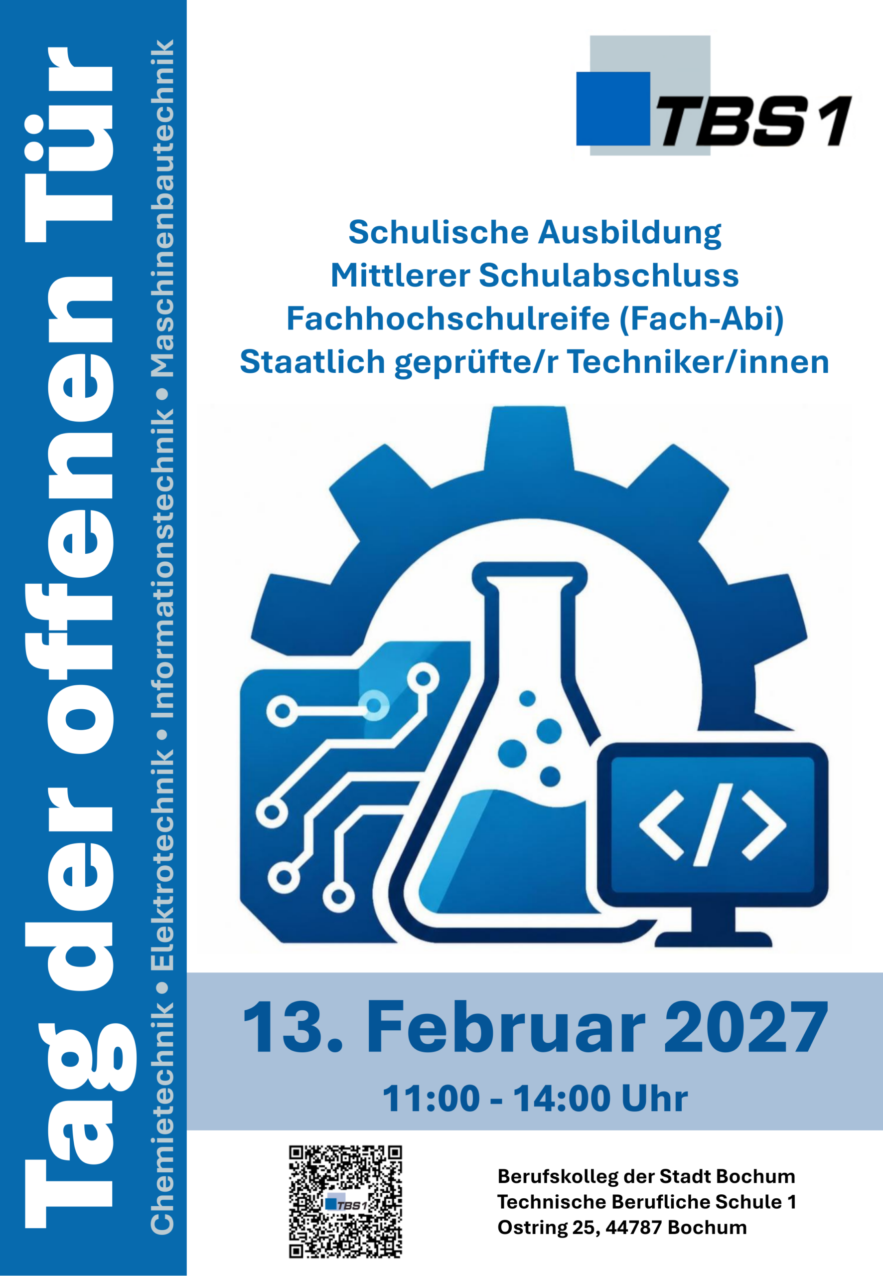 Mehr über den Artikel erfahren Tag der offenen Tür an der TBS1 – Dein nächster Schritt in Richtung Zukunft – 2027